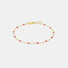 Bead 925 Sterling Silver Bracelet Gold Red One Size Bracelets - Tophatter Daily Deals