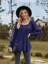 Puff Sleeve Pleated Blouse Blouses - Tophatter Daily Deals