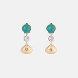 Shell & Tassel Alloy Dangle Earrings Teal One Size Earrings - Tophatter Daily Deals