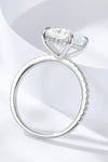 4 Carat Moissanite 4-Prong Side Stone Ring Moissanite - Tophatter Daily Deals