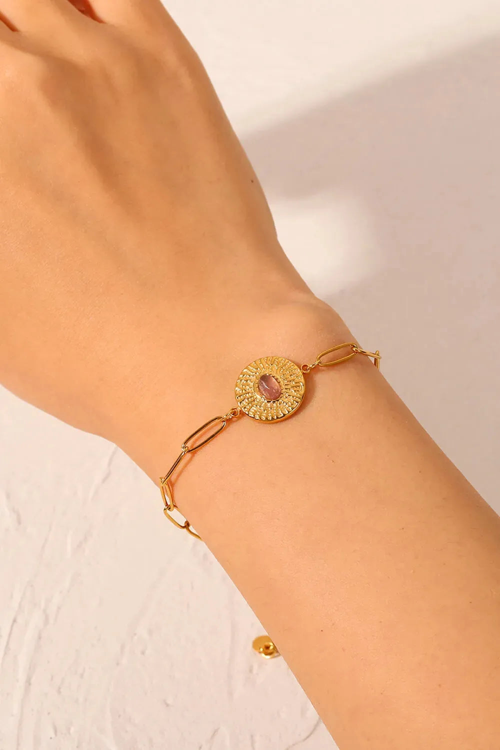 18K Gold Plated Paperclip Chain Bracelet Bracelets - Tophatter Daily Deals