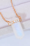 Natural Moonstone Chain-Link Necklace - Tophatter Deals