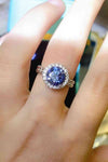 Let It Go 2 Carat Moissanite Ring Royal Blue Moissanite - Tophatter Daily Deals