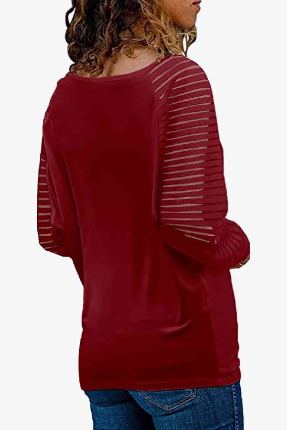 V-Neck Long Raglan Sleeve Top - Tophatter Deals