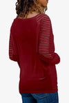 V-Neck Long Raglan Sleeve Top - Tophatter Deals