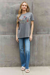 Simply Love Simply Love Full Size Flower Graphic Cotton Tee Women's T-Shirts - Tophatter Daily Deals