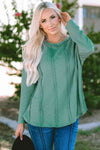 Exposed Seam Round Neck Blouse - Tophatter Deals