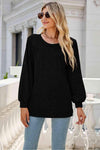 Round Neck Long Sleeve Top Women's T-Shirts - Tophatter Daily Deals