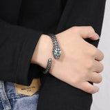 Rhinestone Stainless Steel Snake Shape Bracelet Bracelets - Tophatter Daily Deals