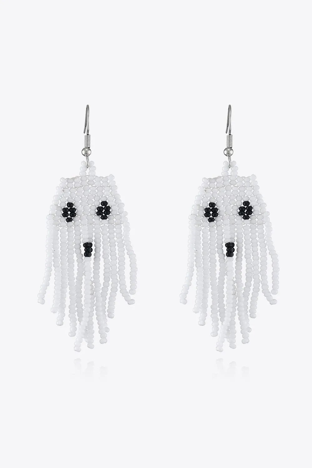 Beaded Dangle Earrings White One Size Earrings - Tophatter Daily Deals