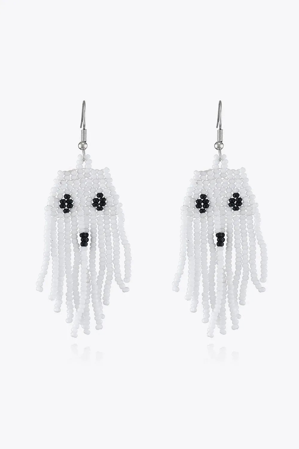 Beaded Dangle Earrings White One Size Earrings - Tophatter Daily Deals