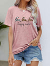 HOPPY EASTER Bunny Graphic Tee Shirt Dusty Pink Women's T-Shirts - Tophatter Daily Deals