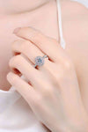 1 Carat Moissanite 925 Sterling Silver Halo Ring Moissanite - Tophatter Daily Deals