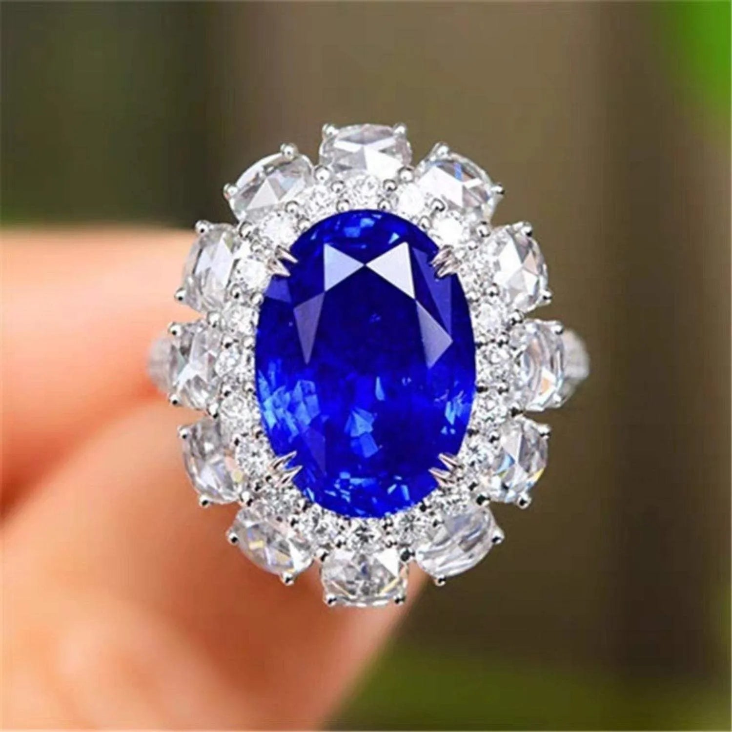 Platinum-Plated Zircon Ring Rings - Tophatter Daily Deals
