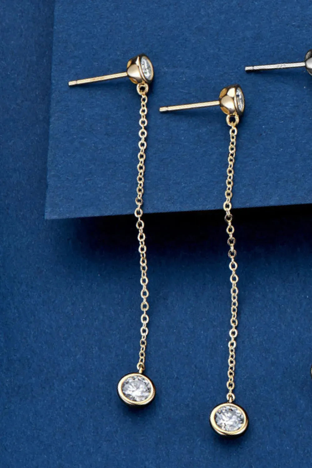 Adored Moissanite Chain Earrings Moissanite - Tophatter Daily Deals