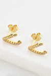 Zircon Letter V Stud Earrings Earrings - Tophatter Daily Deals