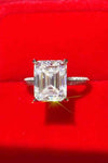 5 Carat Moissanite Platinum-Plated Ring Moissanite - Tophatter Daily Deals