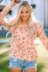 Floral Print Round Neck Long Sleeve Tee Women's T-Shirts - Tophatter Daily Deals