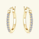925 Sterling Silver Moissanite Huggie Earrings Moissanite - Tophatter Daily Deals