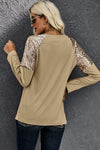 Sequin Shoulder Top Women's T-Shirts - Tophatter Daily Deals