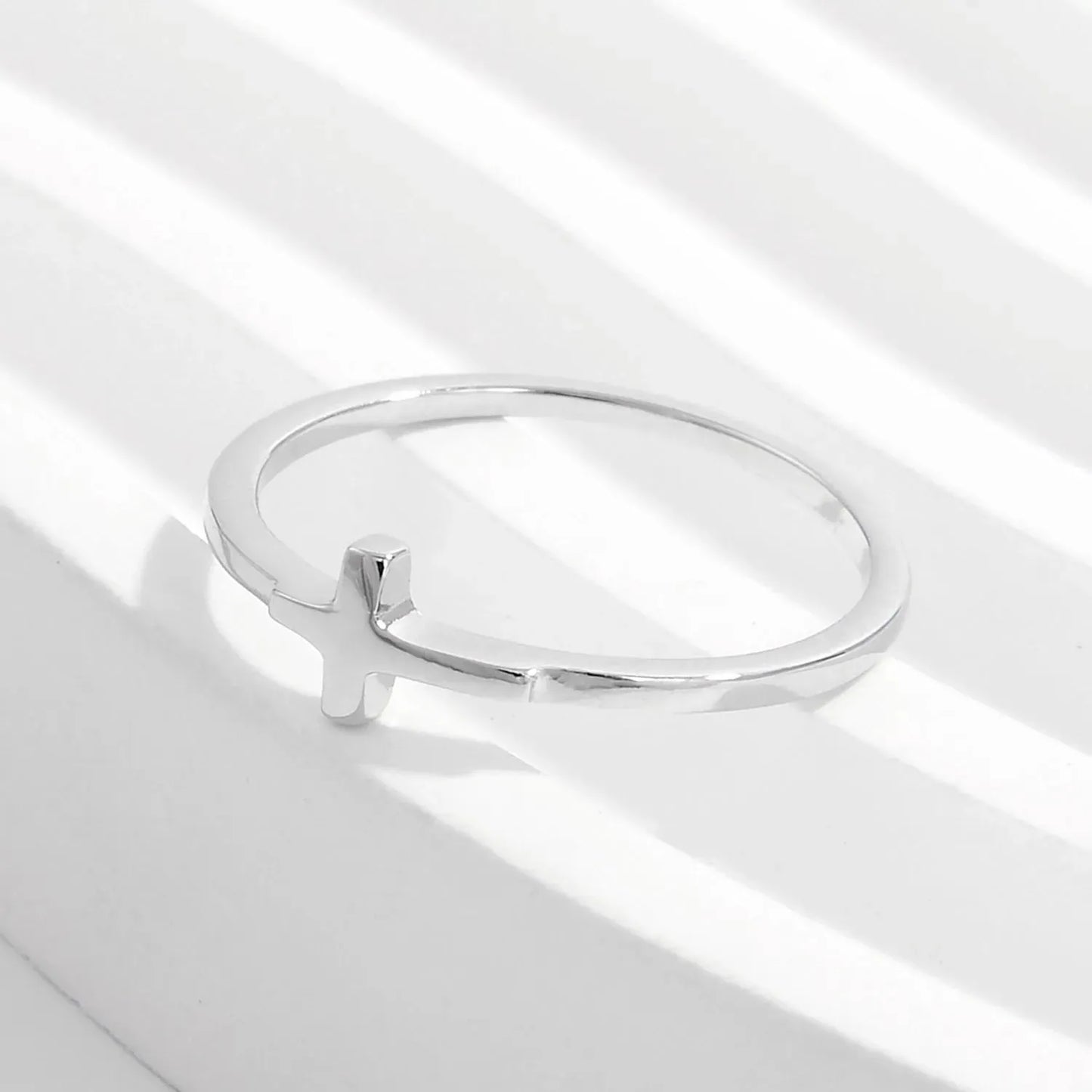 925 Sterling Silver Cross Ring Rings - Tophatter Daily Deals