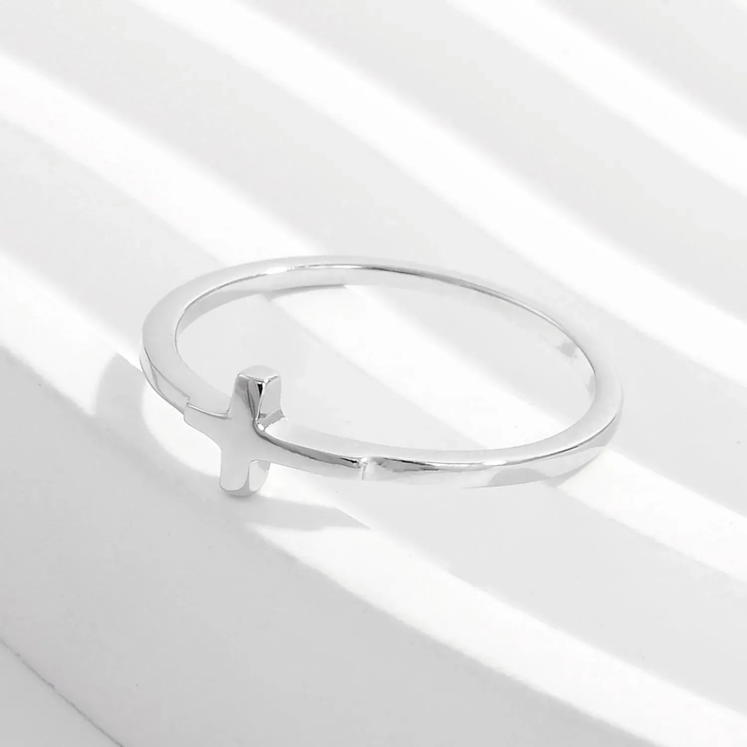 925 Sterling Silver Cross Ring Rings - Tophatter Daily Deals