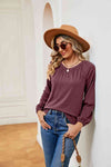 V-Neck Long Sleeve T-Shirt Women's T-Shirts - Tophatter Daily Deals