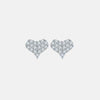 Moissanite 925 Sterling Silver Heart Stud Earrings Moissanite - Tophatter Daily Deals