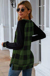 Plaid Round Neck Long Sleeve T-Shirt Women's T-Shirts - Tophatter Daily Deals