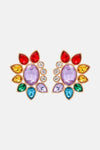 Geometrical Shape Glass Stone Dangle Earrings Multicolor One Size Earrings - Tophatter Daily Deals