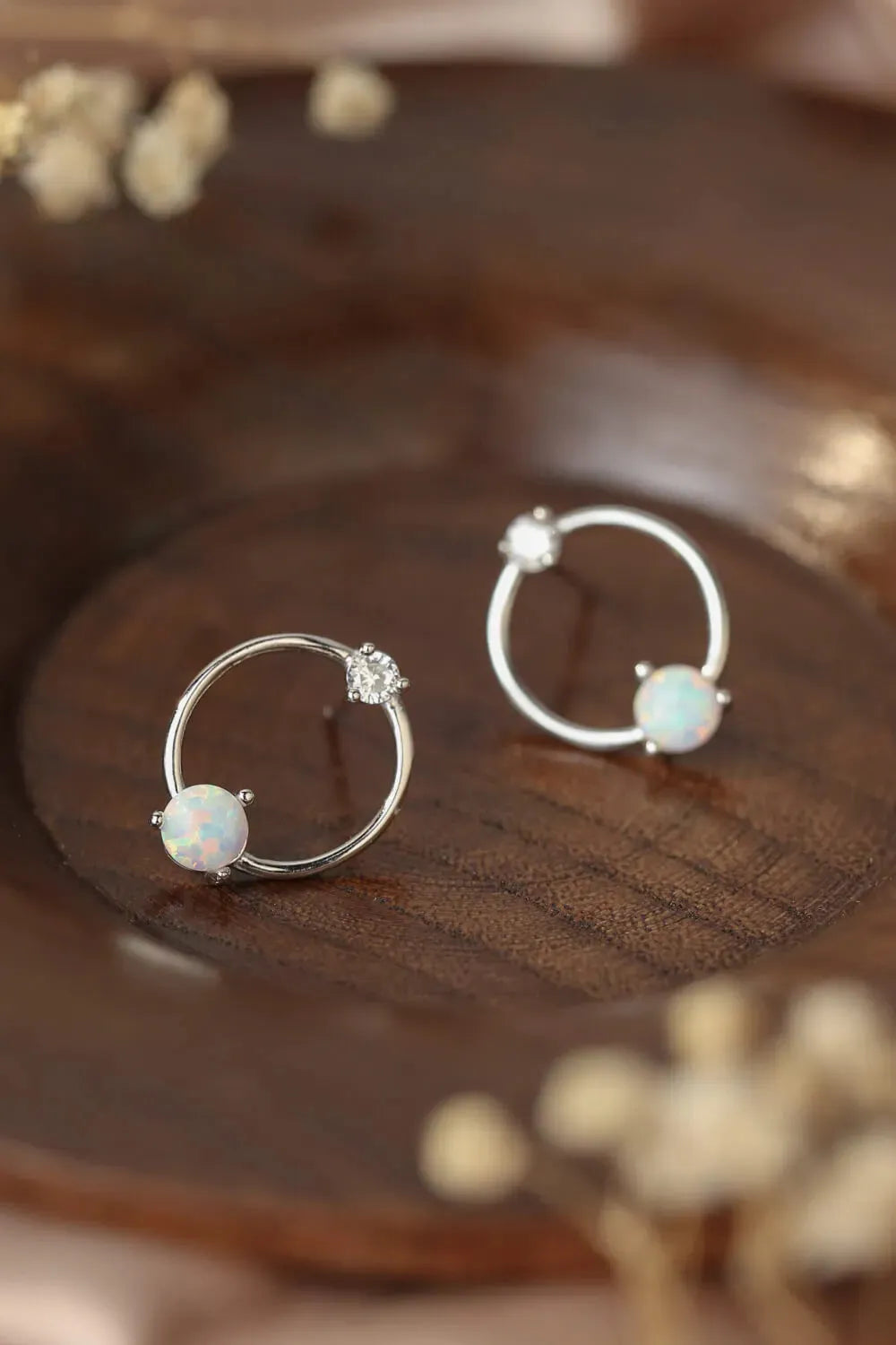 New Beginnings Opal Earrings White One Size Opal - Tophatter Daily Deals