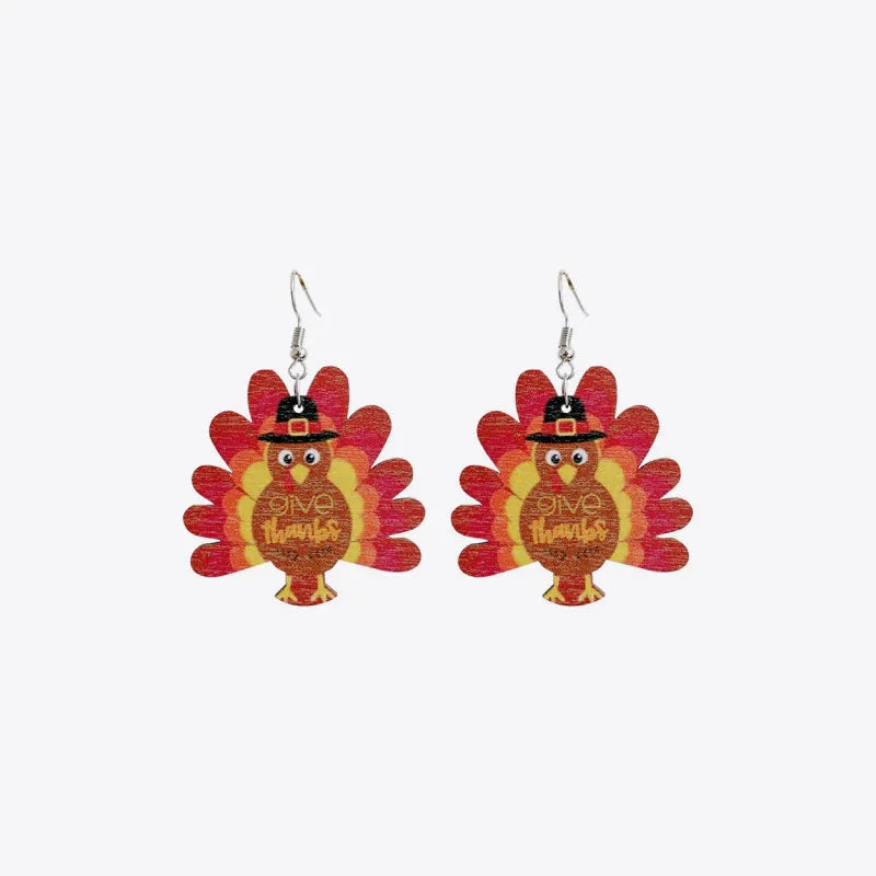 Thanksgiving Turkey Drop Earrings Earrings - Tophatter Daily Deals