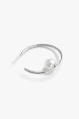 Pearl C-Hoop Earrings Earrings - Tophatter Daily Deals