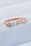 Moonstone and Zircon Decor Ring Moonstone Rose Gold Moonstone - Tophatter Daily Deals