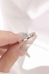 1 Carat Moissanite 925 Sterling Silver Ring Moissanite - Tophatter Daily Deals