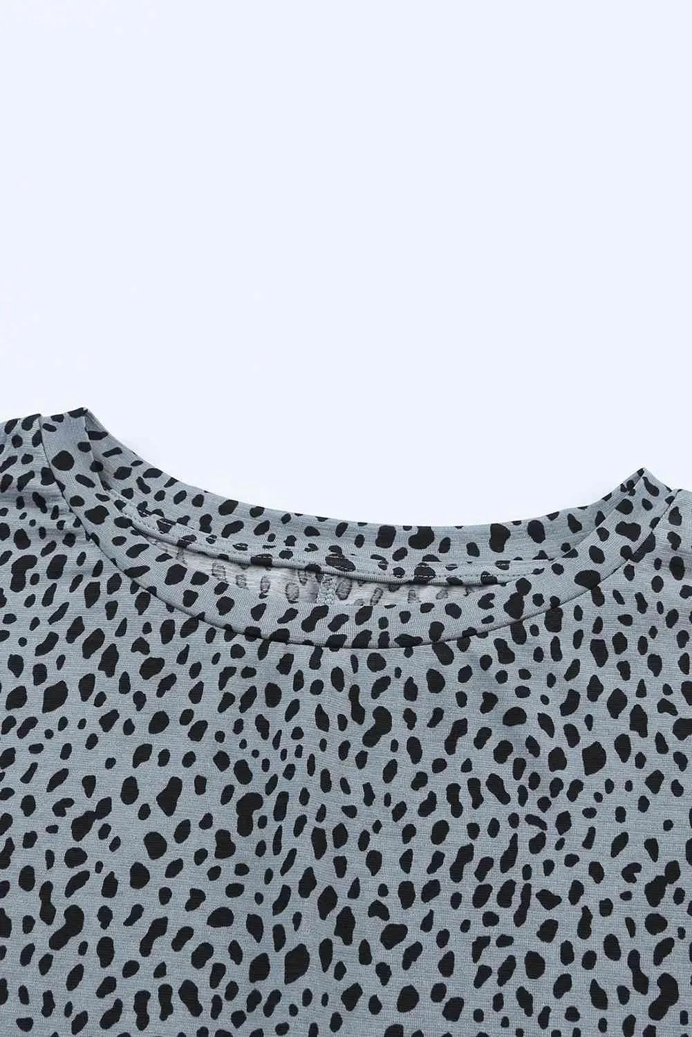 Animal Print Round Neck Tunic Tee with Pockets Women's T-Shirts - Tophatter Daily Deals