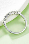 Moissanite Platinum-Plated Half-Eternity Ring Moissanite - Tophatter Daily Deals