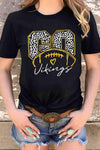 VIKINGS Graphic Short Sleeve T-Shirt Black Women's T-Shirts - Tophatter Daily Deals