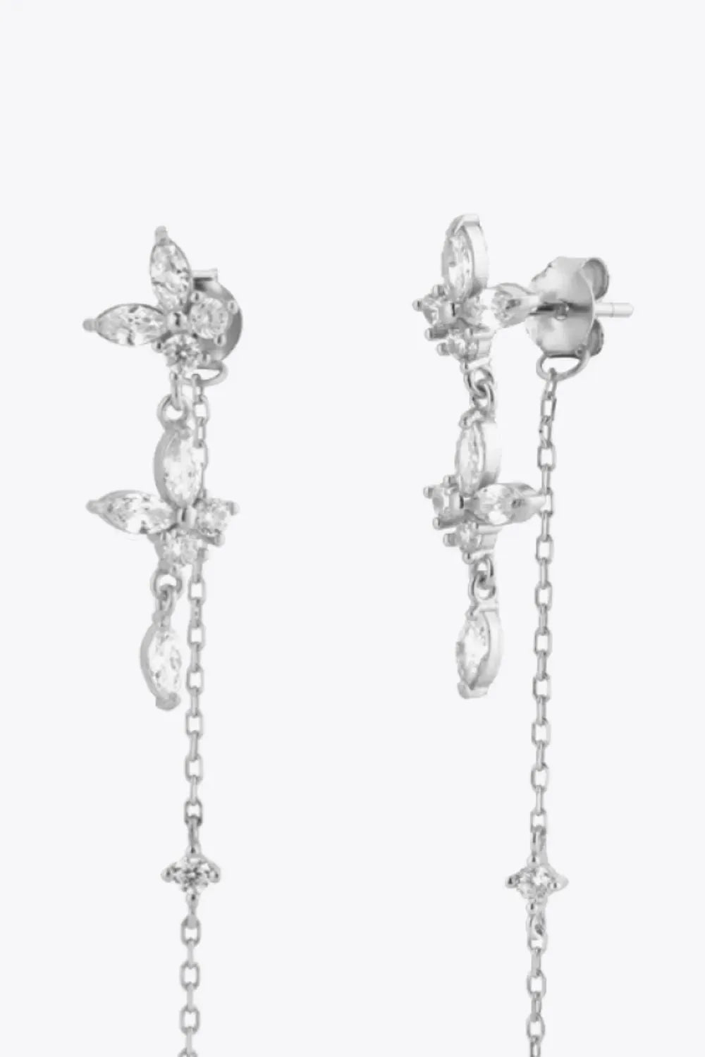 Inlaid Zircon 925 Sterling Silver Earrings Earrings - Tophatter Daily Deals