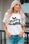 Round Neck Short Sleeve SPOOKY MAMA Graphic T-Shirt Women's T-Shirts - Tophatter Daily Deals