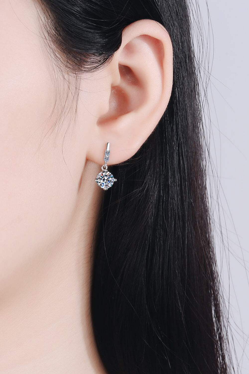 Moissanite Drop Earrings Moissanite - Tophatter Daily Deals