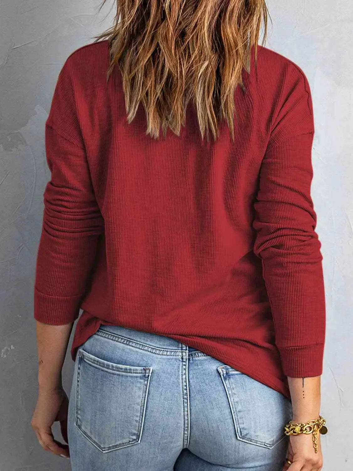 Collared Neck Half Button Top Blouses - Tophatter Daily Deals