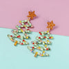 Christmas Tree Rhinestone Alloy Earrings Earrings - Tophatter Daily Deals