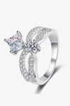 925 Sterling Silver Moissanite Crown Ring Moissanite - Tophatter Daily Deals