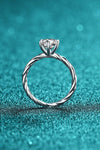 1 Carat Moissanite 6-Prong Twisted Ring Moissanite - Tophatter Daily Deals