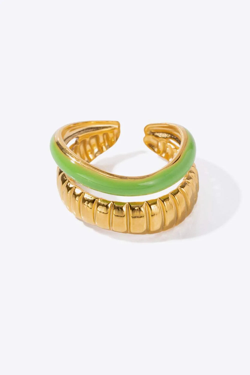 Contrast Stainless Steel Open Ring Rings - Tophatter Daily Deals