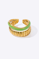 Contrast Stainless Steel Open Ring Rings - Tophatter Daily Deals