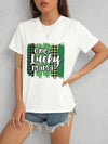 ONE LUCKY MAMA Round Neck T-Shirt White Women's T-Shirts - Tophatter Daily Deals