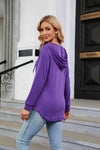 Long Sleeve Hooded Blouse Blouses - Tophatter Daily Deals