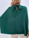 Tie Back Mock Neck Blouse Blouses - Tophatter Daily Deals